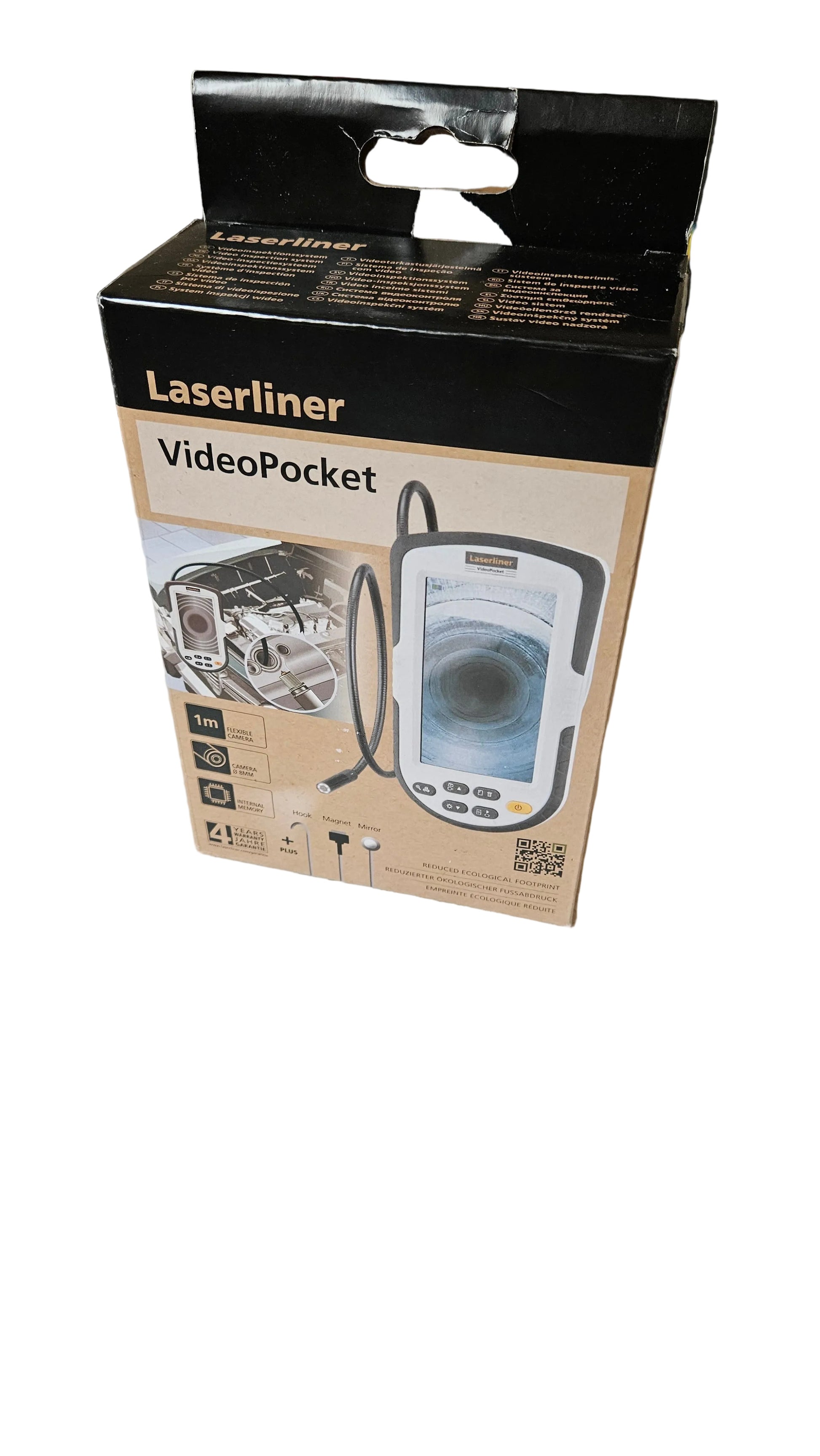 Laserliner VideoPocket – Frontansicht Verpackung