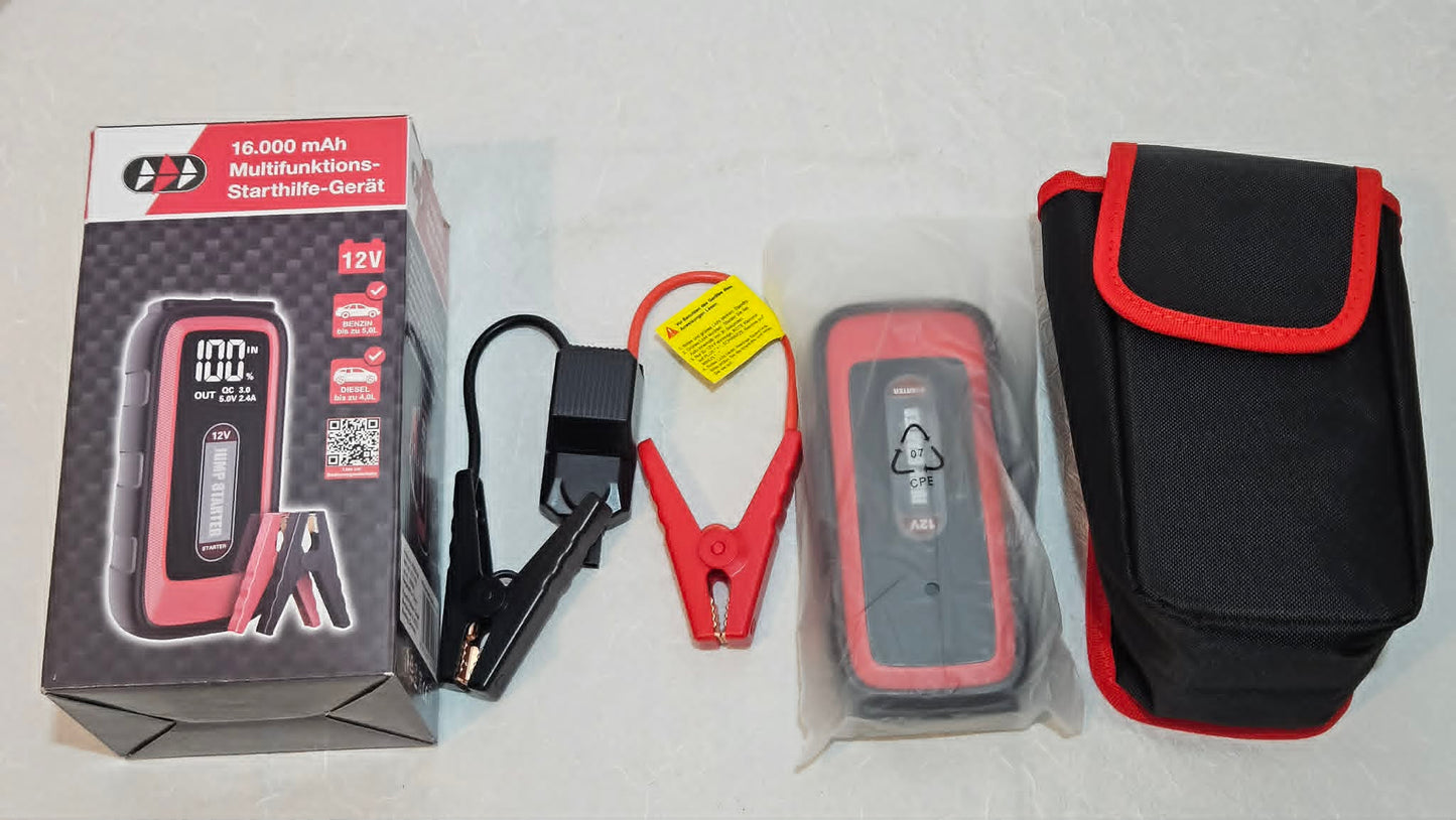 PROWELL Multifunktions-Starthilfe-Gerät 16.000 mAh – B-Ware