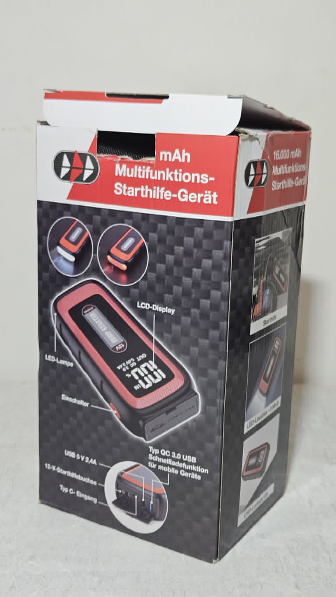 PROWELL Multifunktions-Starthilfe-Gerät 16.000 mAh – B-Ware