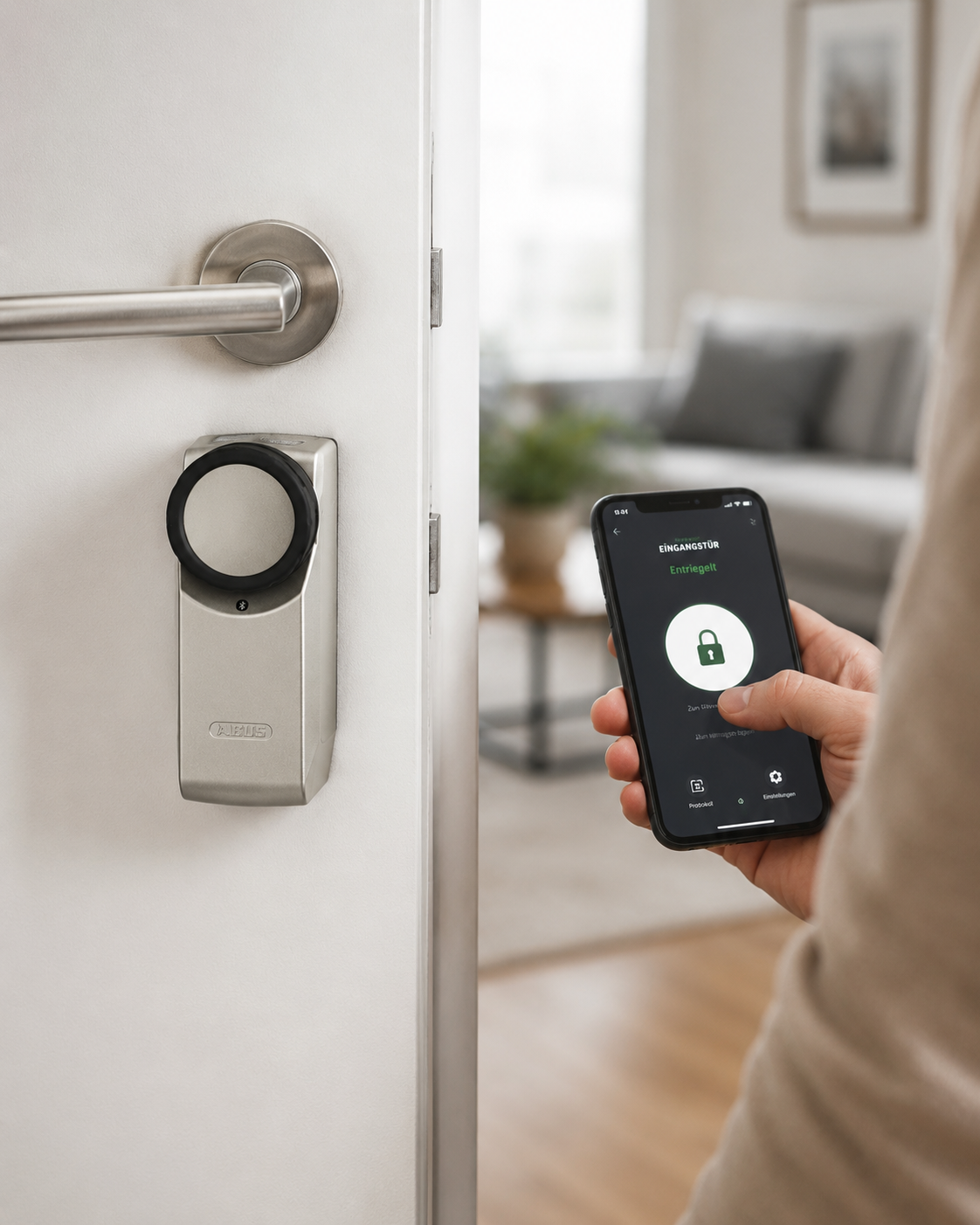 ABUS HomeTec Pro CFA3100 S Smart Lock Bluetooth – Silber – Neuware