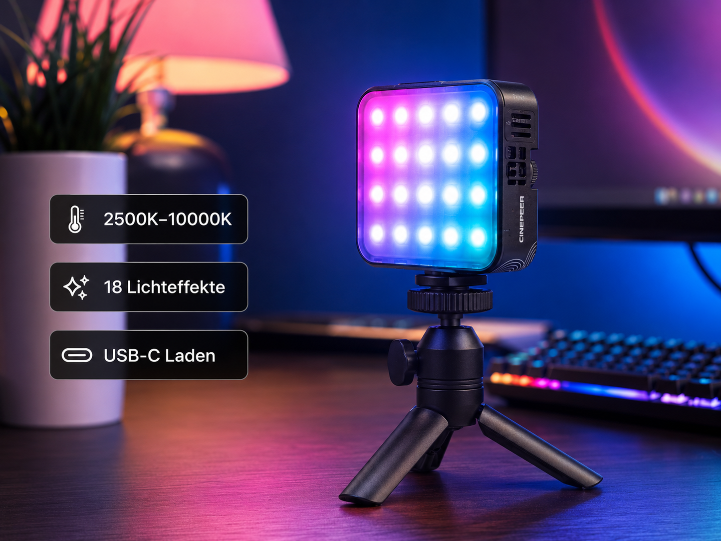 ZHIYUN CINEPEER CM15 15W RGB LED Videoleuchte – geprüfte B-Ware