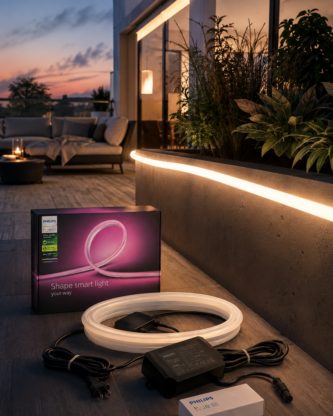 Philips Hue Outdoor Lightstrip 5 m – White & Color Ambiance – Neuware, OVP geöffnet/beschädigt