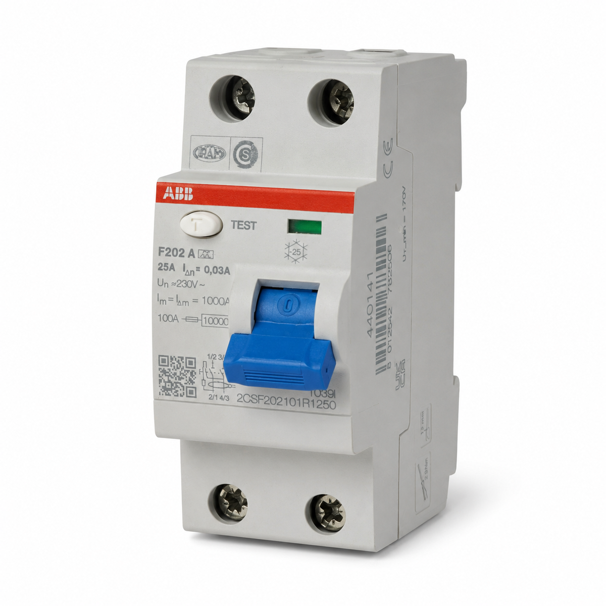 ABB F202 A-25/0,03 FI-Schutzschalter 25A 30mA Typ A 2-polig – Neuware