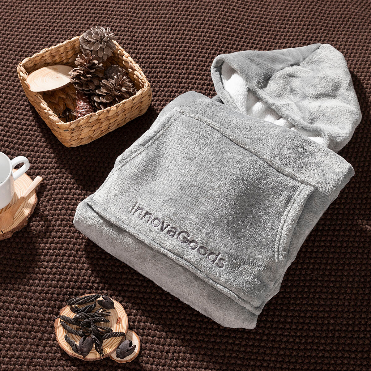Innovagoods Übergroßes Mit Fleece Gefütterte Kapuzendecke Swug Innovagoods