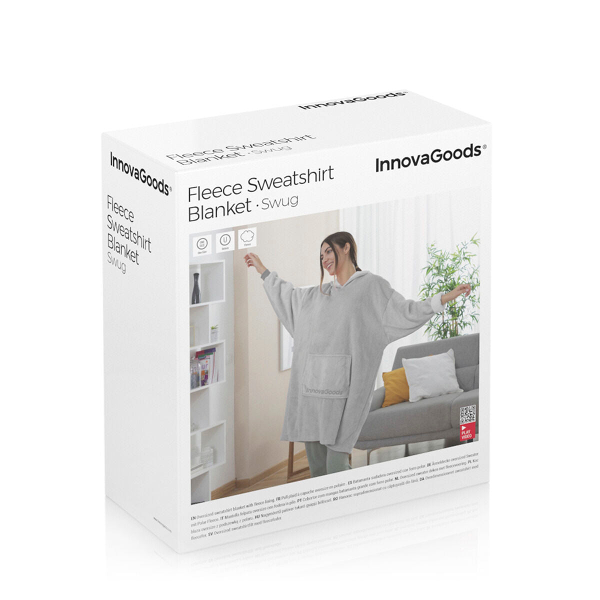 Innovagoods Übergroßes Mit Fleece Gefütterte Kapuzendecke Swug Innovagoods