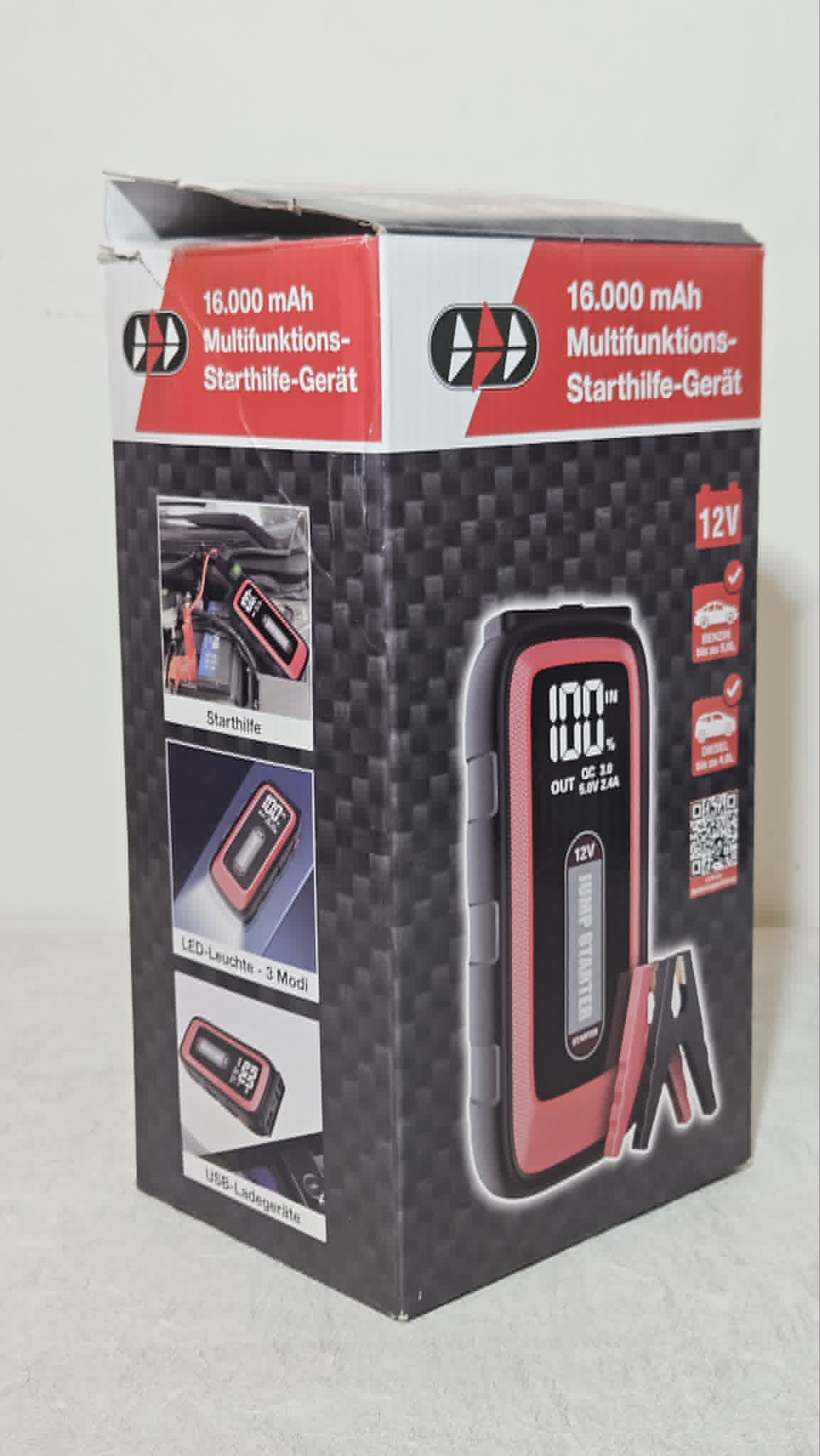 PROWELL Multifunktions-Starthilfe-Gerät 16.000 mAh – B-Ware