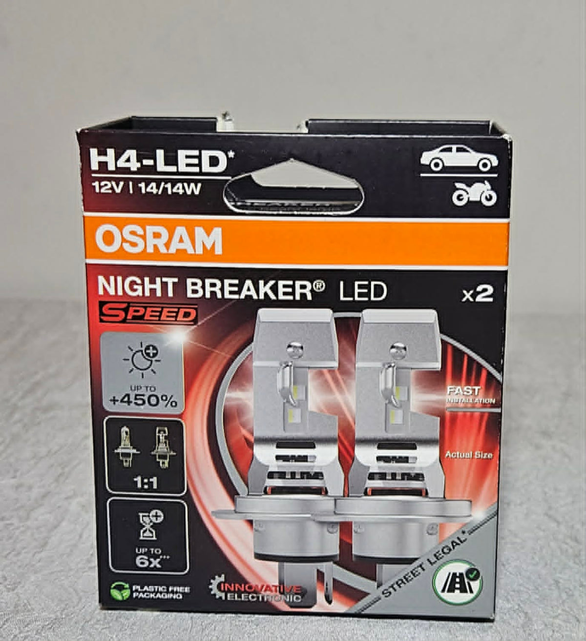 OSRAM Night Breaker LED Speed H4 Set 12V – Neuware, OVP beschädigt