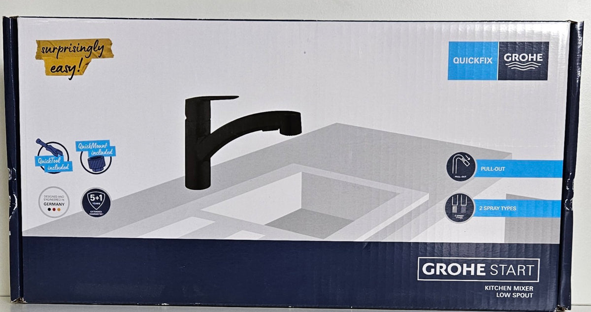 GROHE Start QuickFix 303072431 Mattschwarz – Originalverpackung Vorderseite
