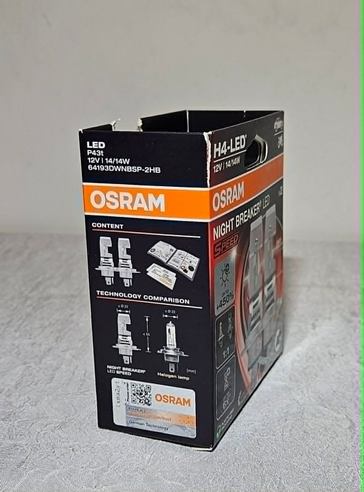OSRAM Night Breaker LED Speed H4 Set 12V – Neuware, OVP beschädigt