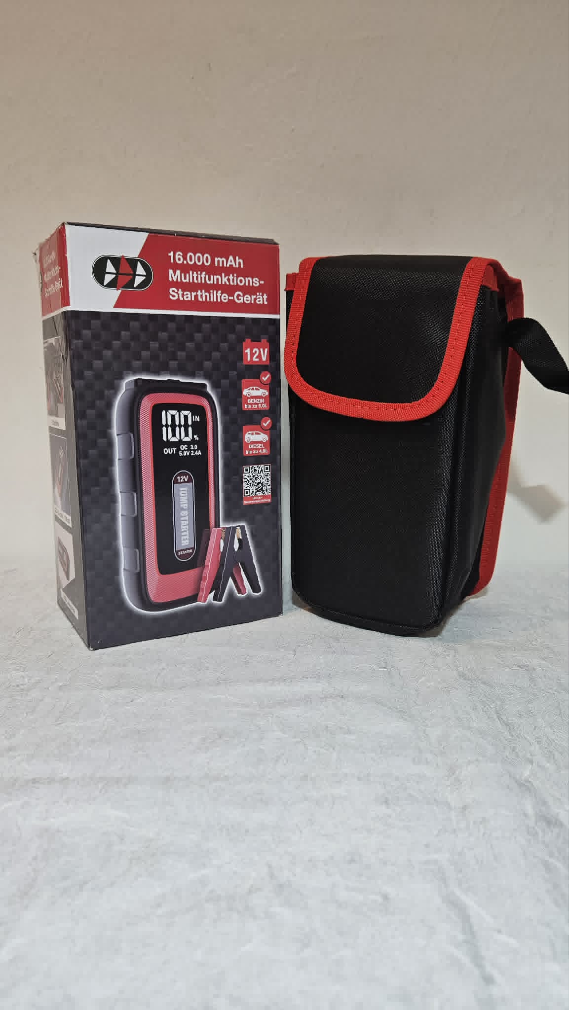 PROWELL Multifunktions-Starthilfe-Gerät 16.000 mAh – B-Ware