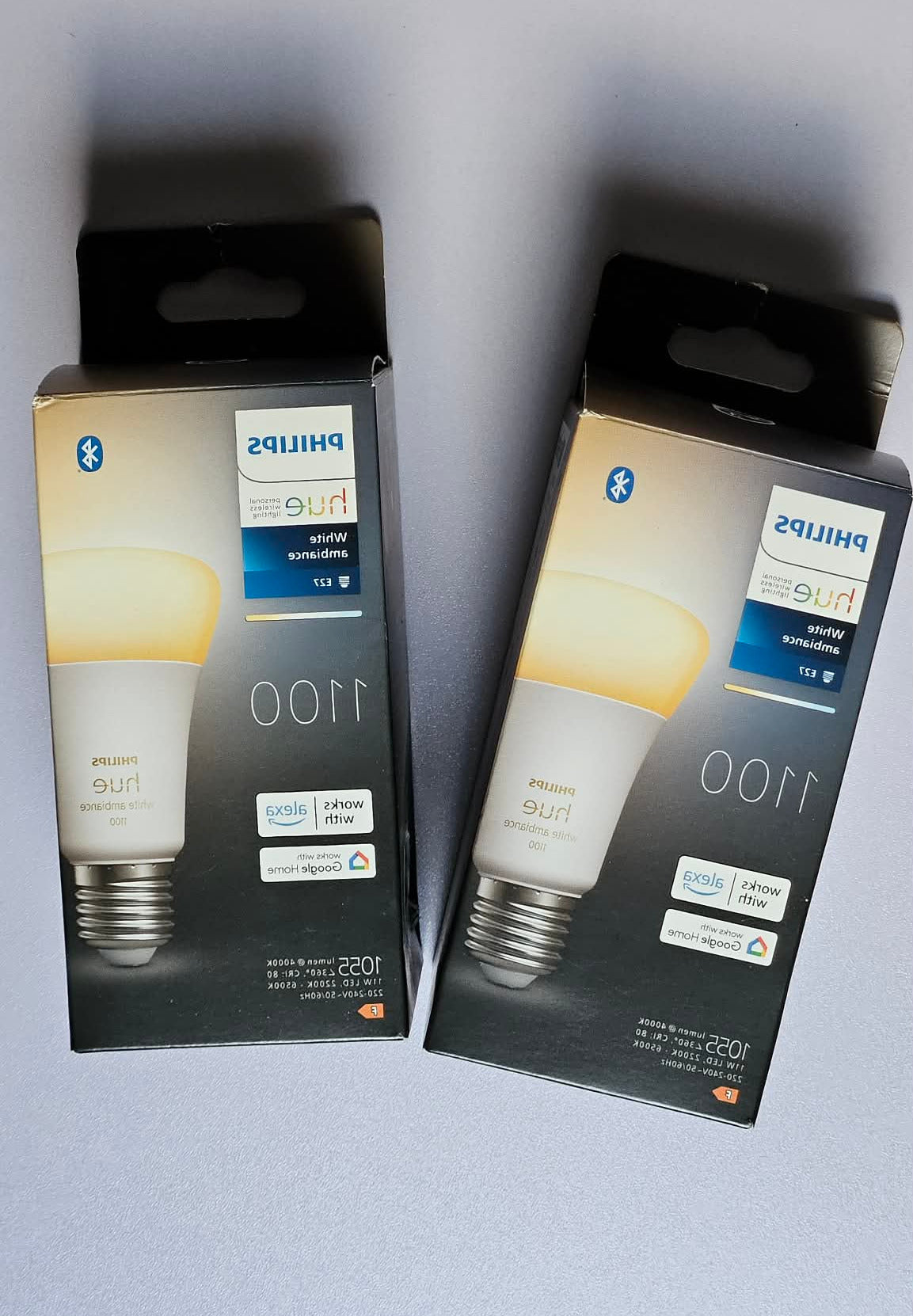 Philips Hue White Ambiance E27 1100 lm – 2er-Set LED Smartlampen – B-Ware